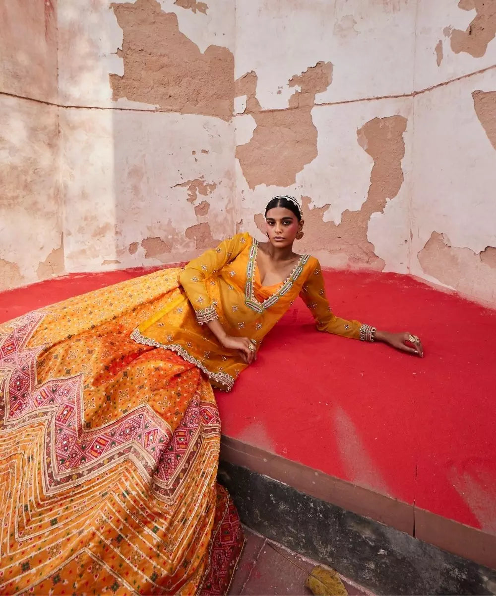 ADITI GUPTA -  Patola Lehenga Kurta Set